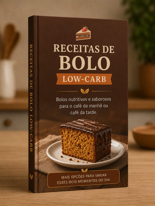 Capa do bônus Receitas de Bolo Low-Carb